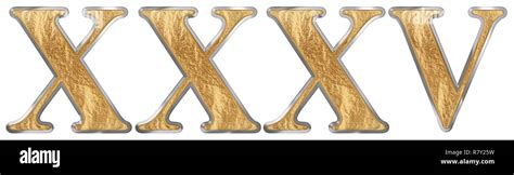 XXXV Roman Numerals .
